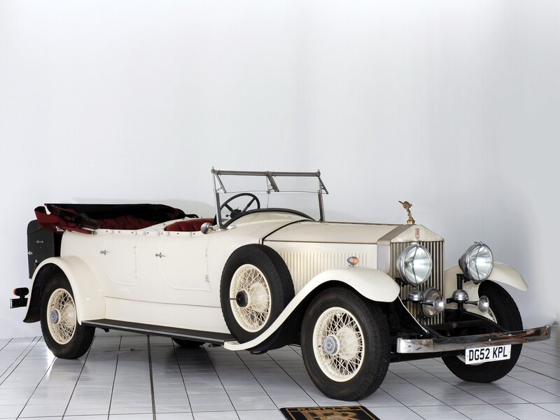 Classic white Rolls-Royce convertible