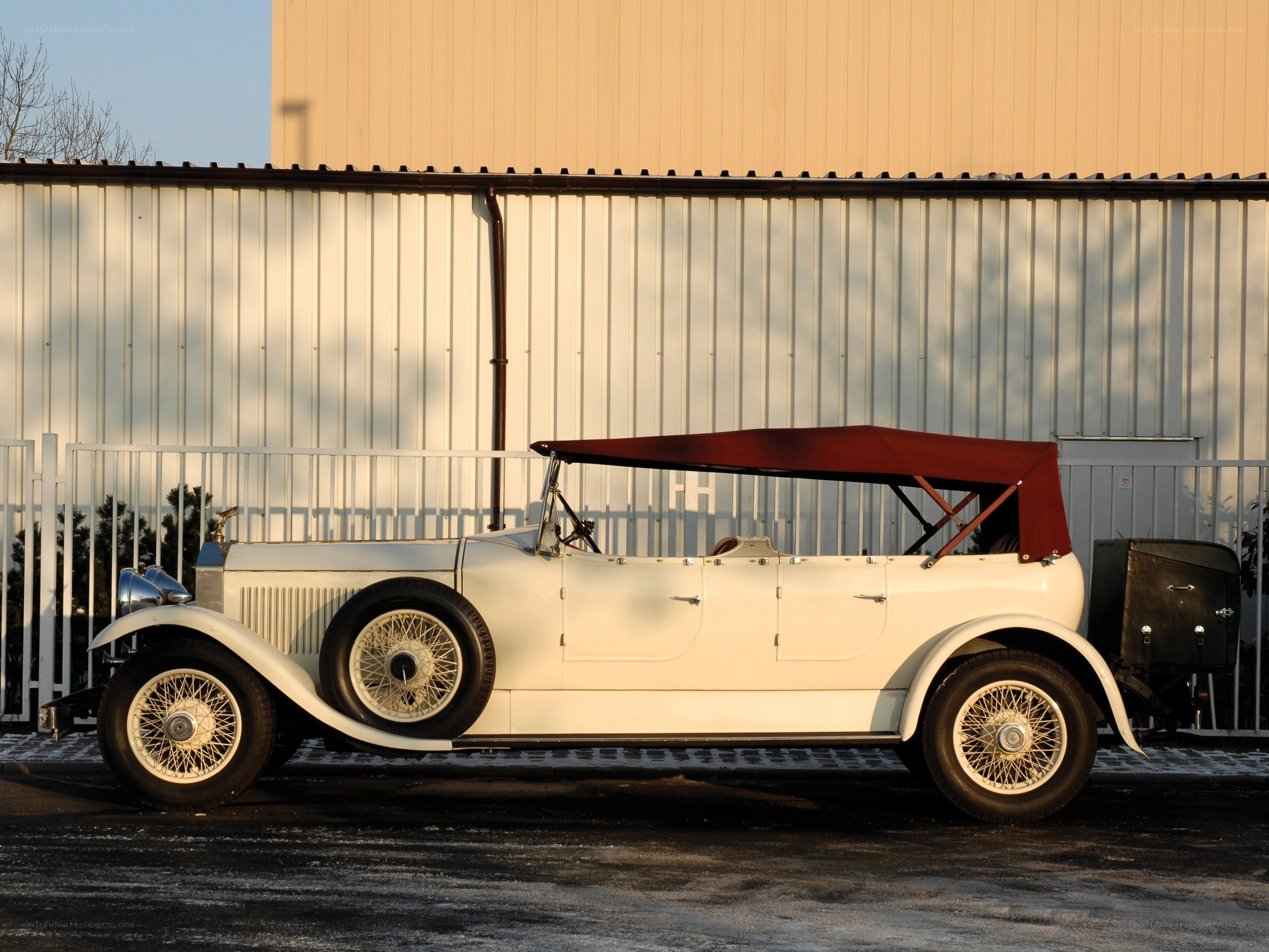 Classic white vintage car
