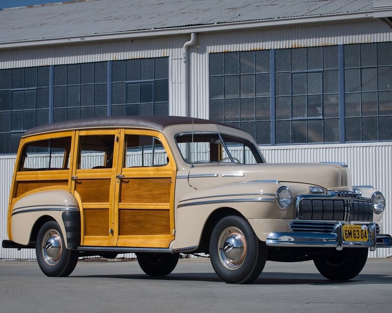 Classic woodie station wagon