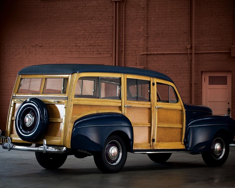 Classic woodie station wagon