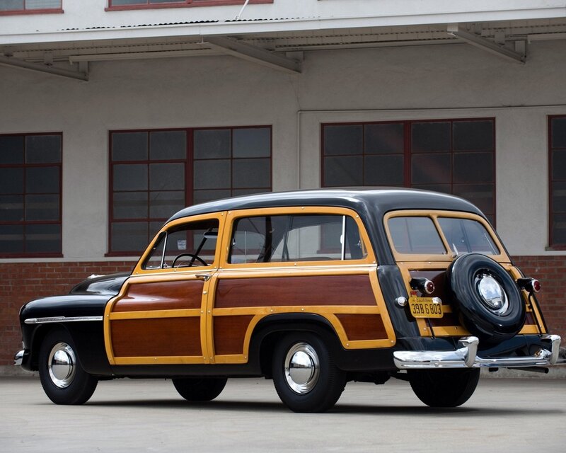 Classic woodie station wagon