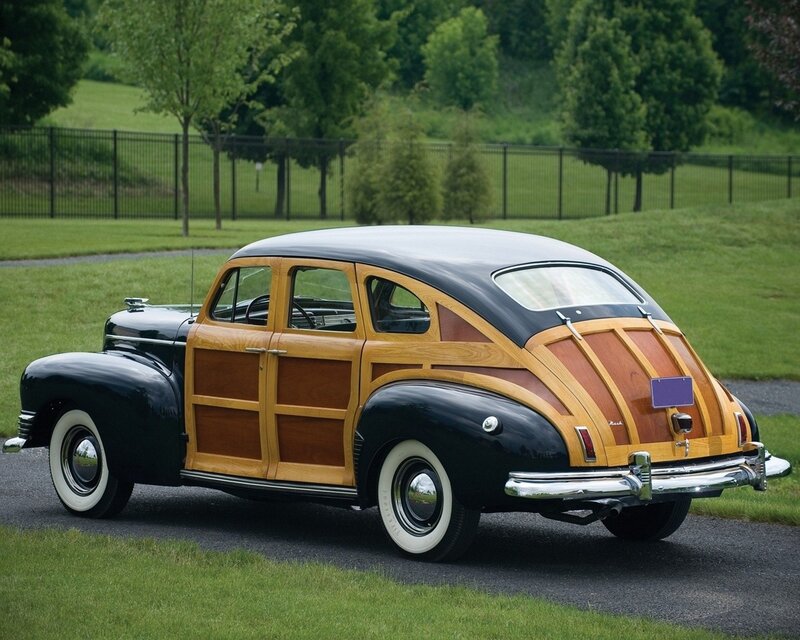 Classic woodie station wagon