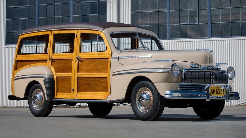 Classic woodie station wagon