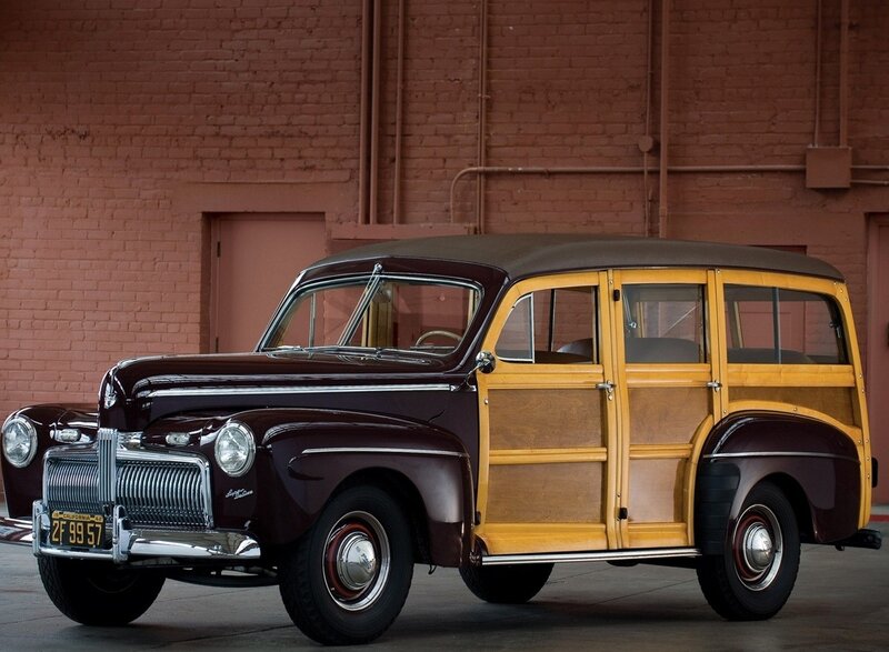 Classic woodie station wagon