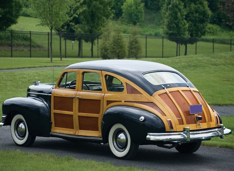 Classic woodie station wagon