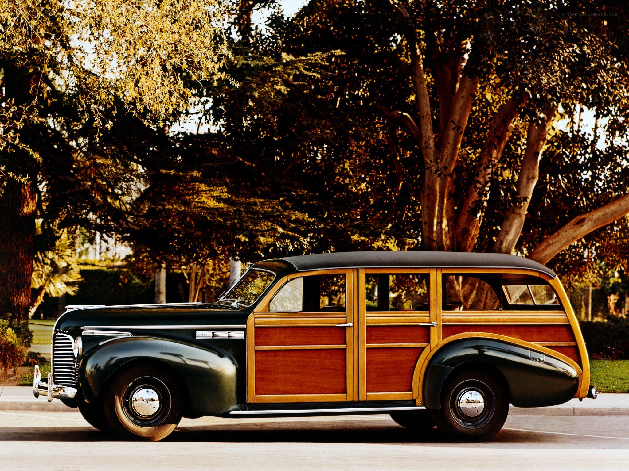 Classic woodie station wagon