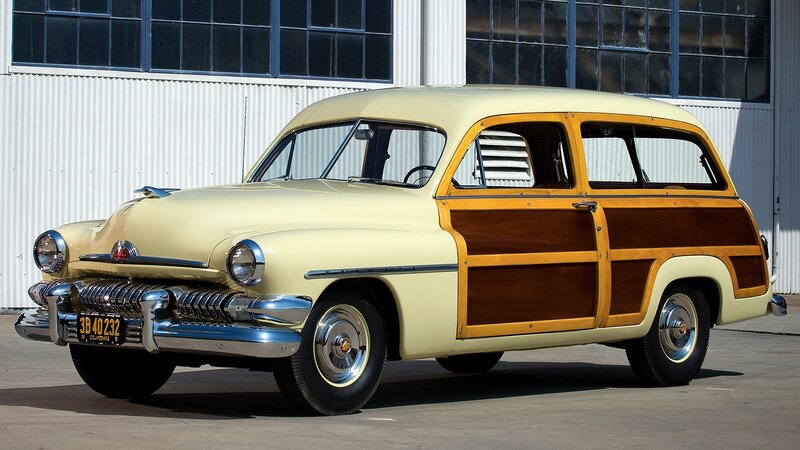 Classic woodie station wagon
