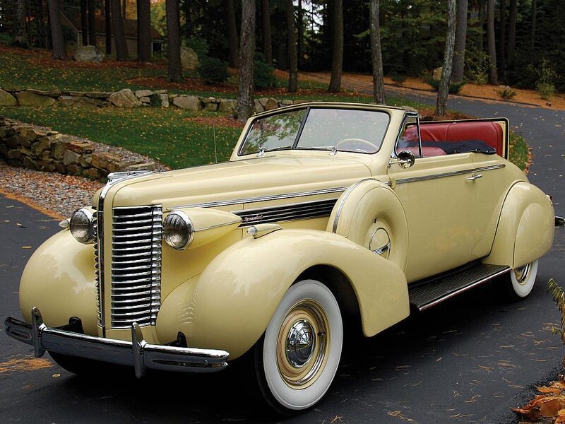 Classic yellow convertible car