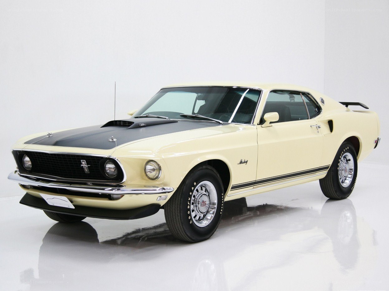 Classic yellow Mustang coupe