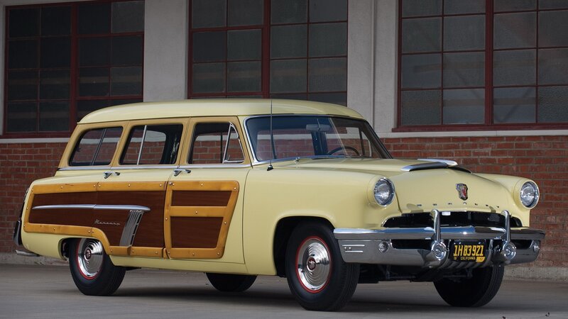 Classic yellow station wagon