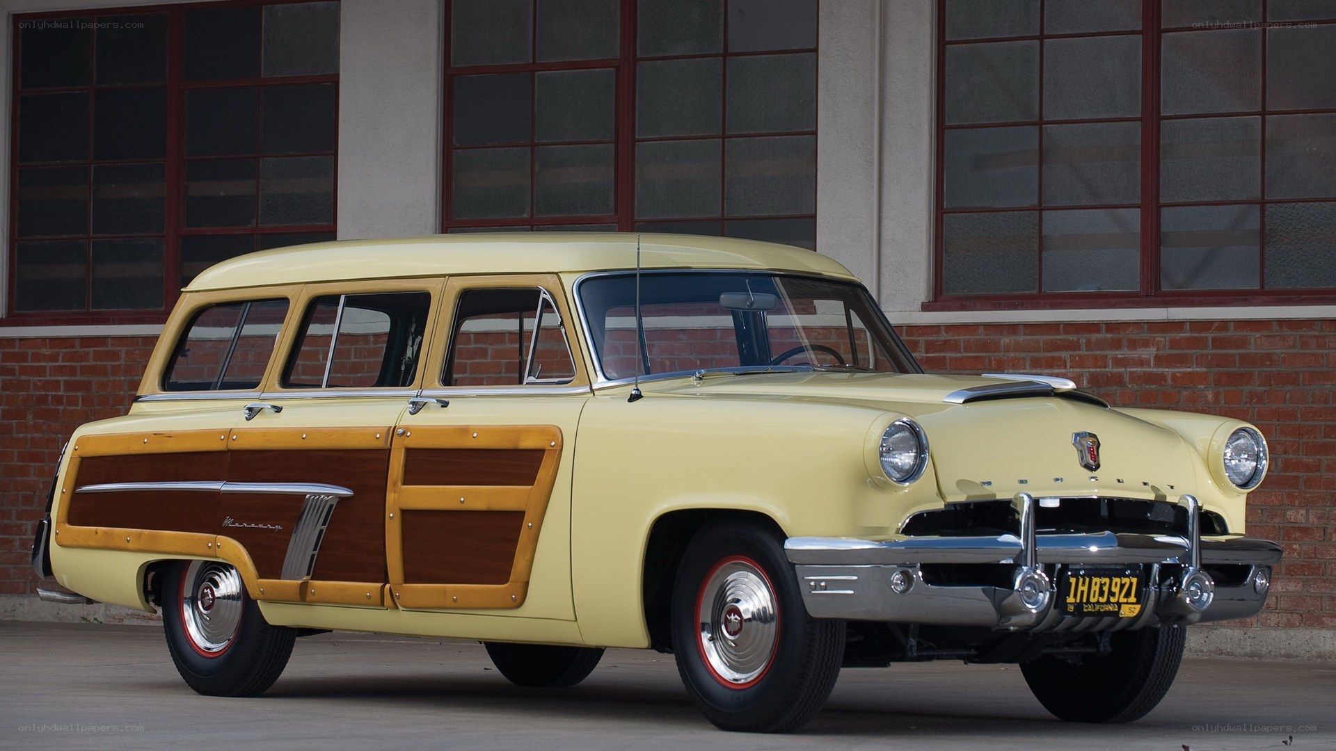 Classic yellow station wagon