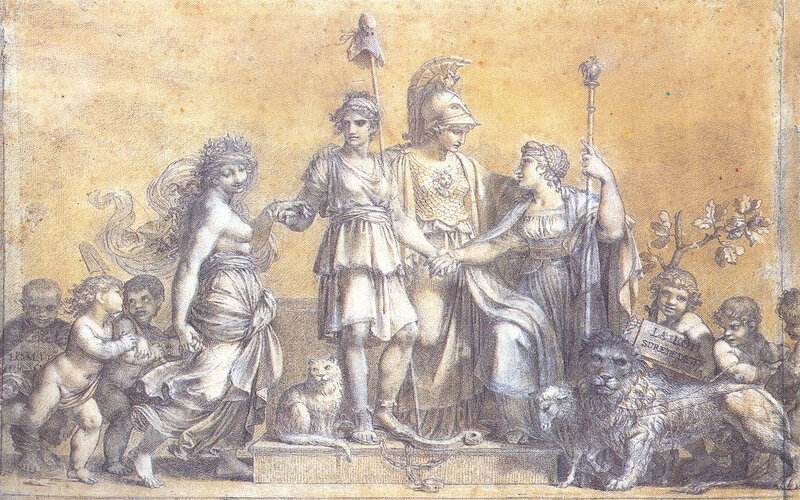 Classical allegorical scene