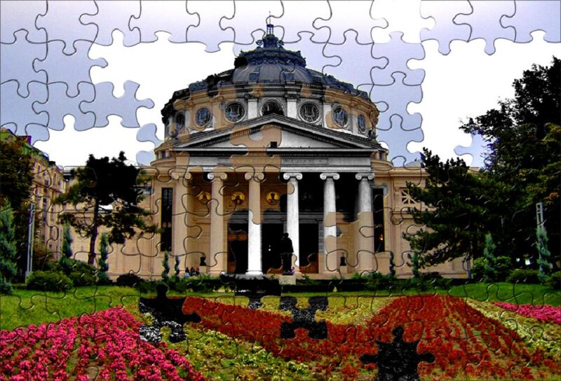 Classical Building with Columns — Beige