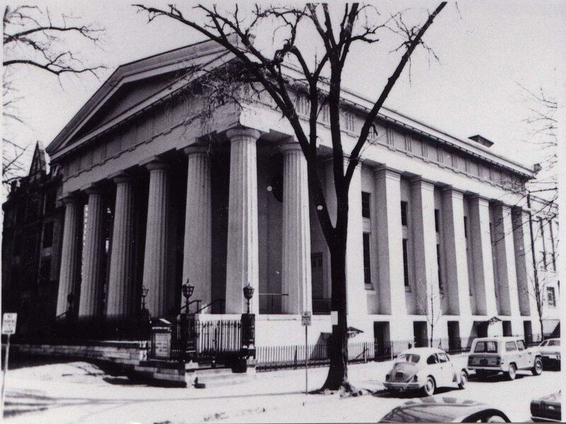 Classical Building with Columns — Black, Neutral