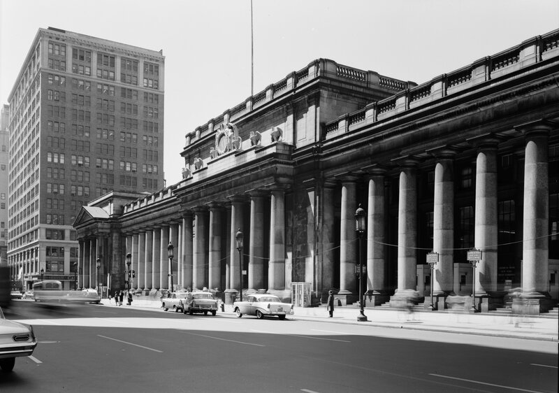 Classical Building with Columns — Black