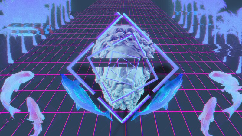 Classical Bust in Grid — Purple