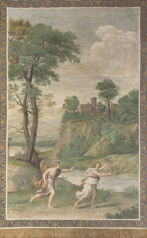 Classical figures in a landscape