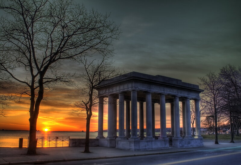 Classical Pavilion at Sunset