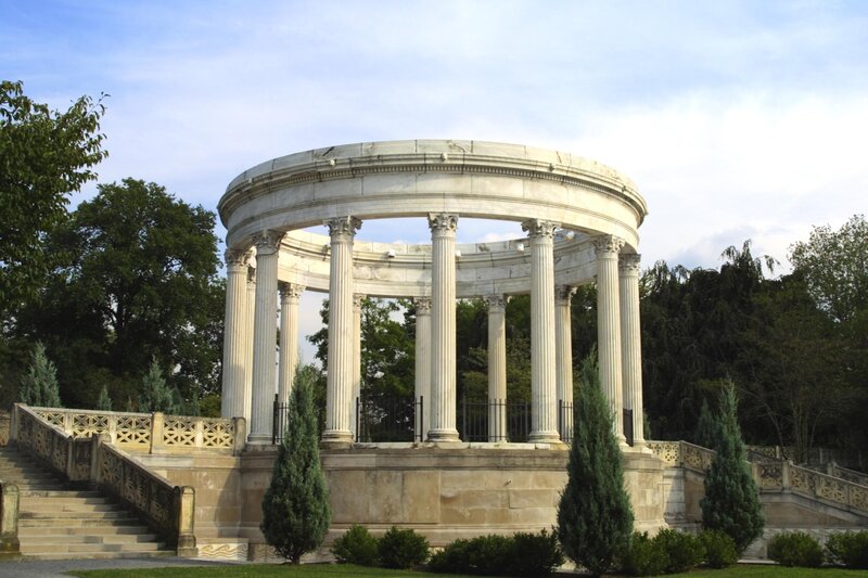 classical stone rotunda in park