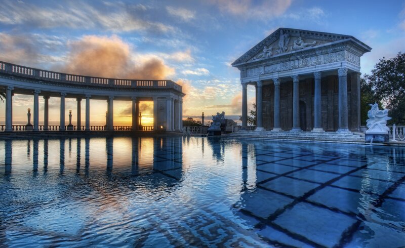 Classical Temple by Water