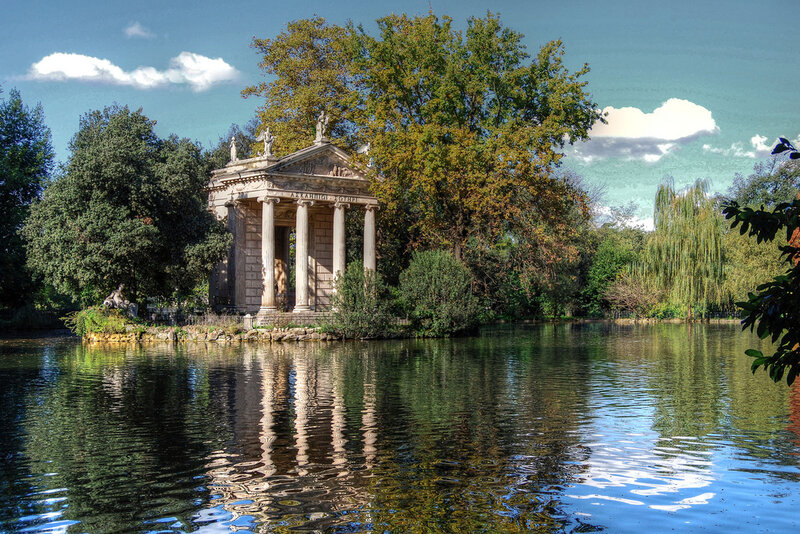 Classical Temple on Island