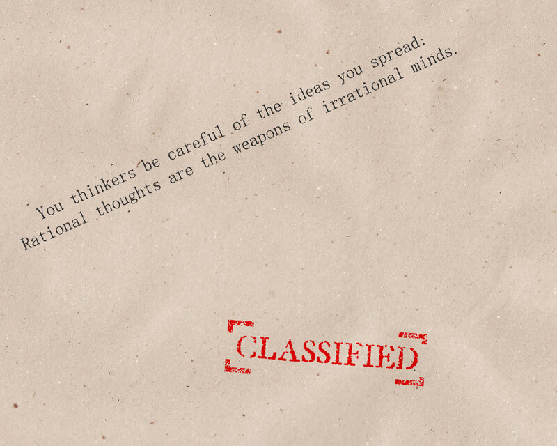classified document with warning