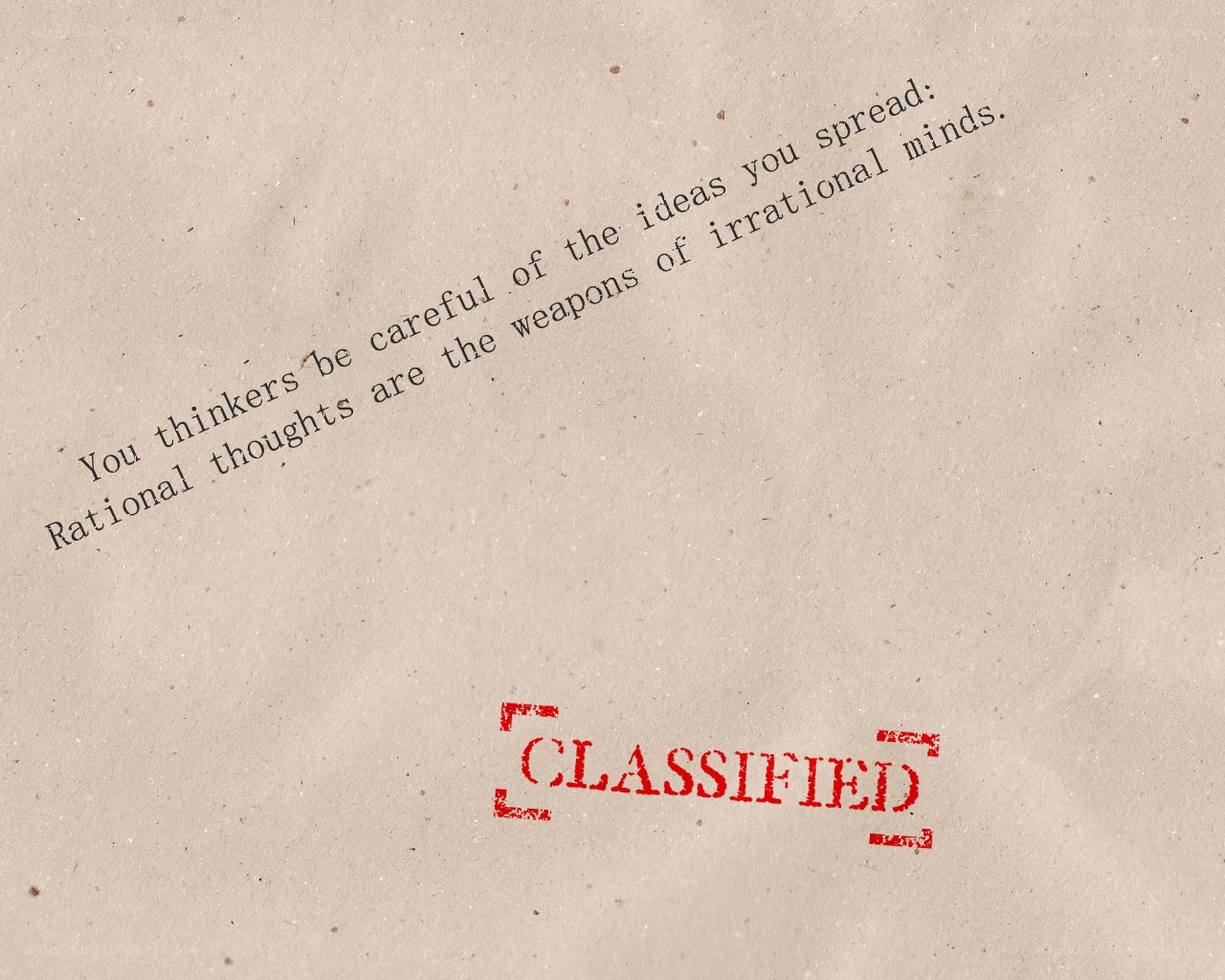 classified document with warning