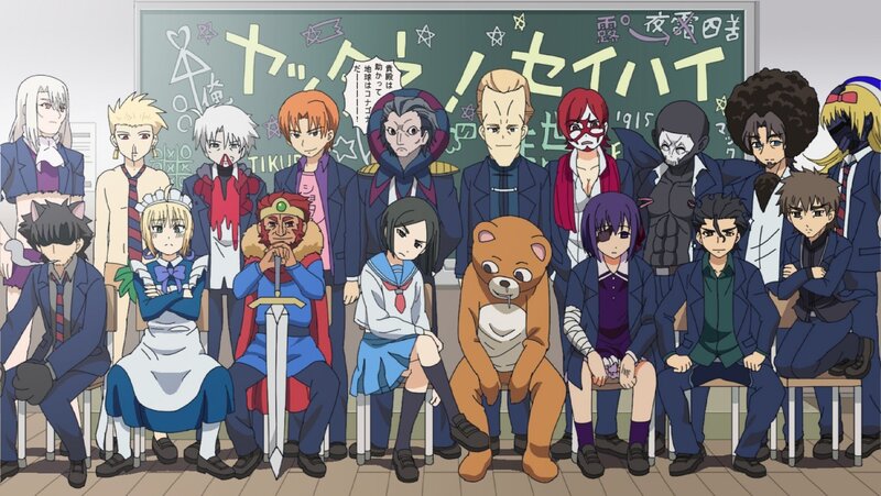 Classroom anime group photo