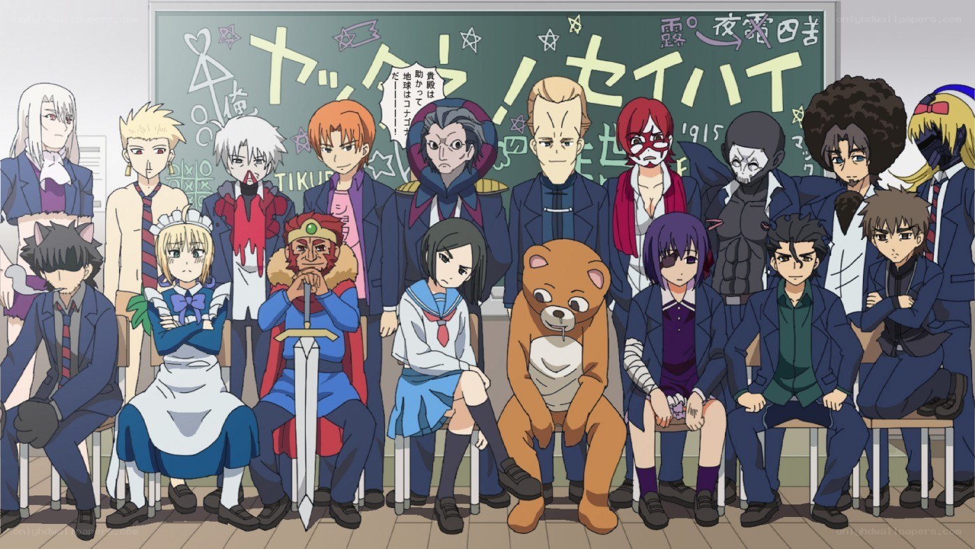 Classroom anime group photo