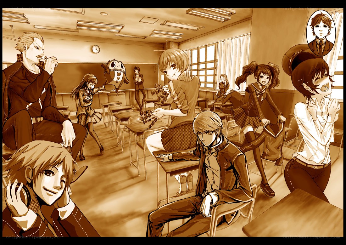 Classroom chaos scene