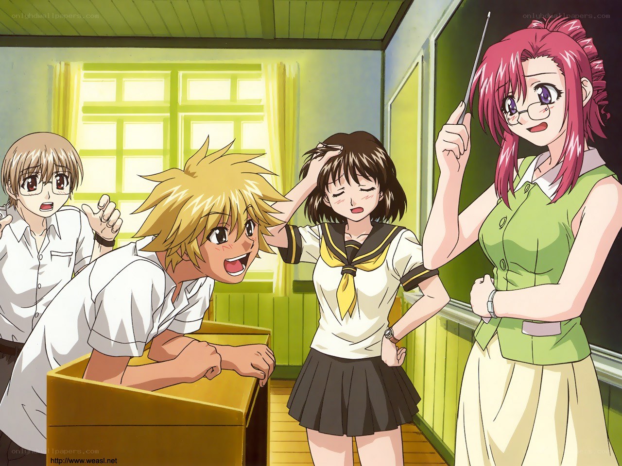 Classroom scene with students