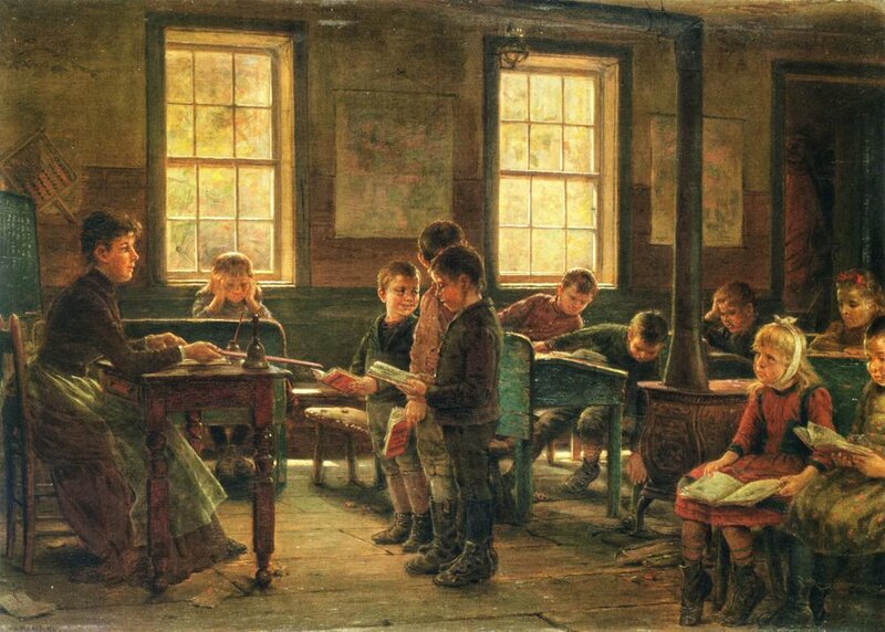 Classroom with teacher and students