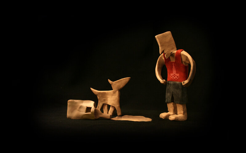 Clay Figurines on Black