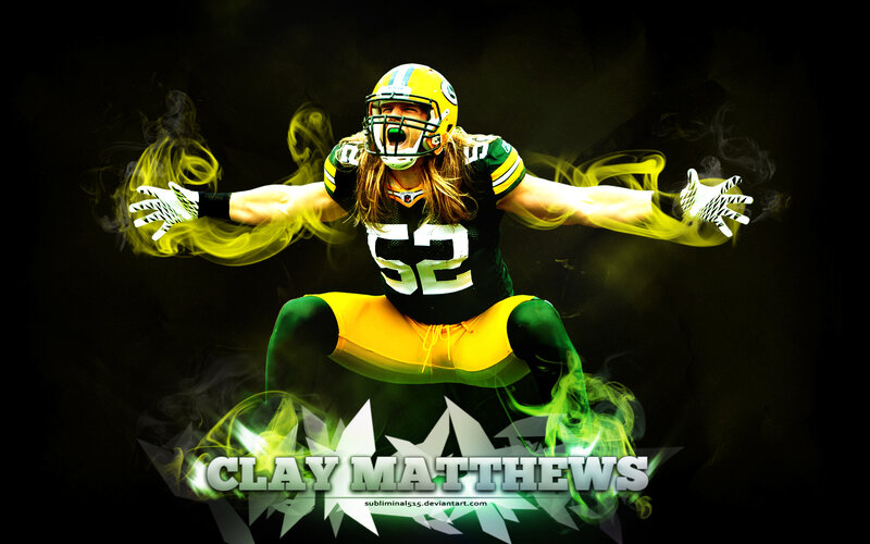 Clay Matthews action pose