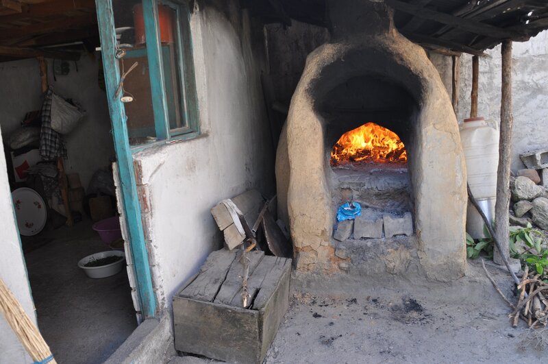 Clay Oven with Fire