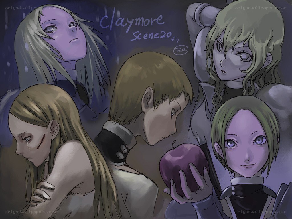 Claymore scene with multiple characters