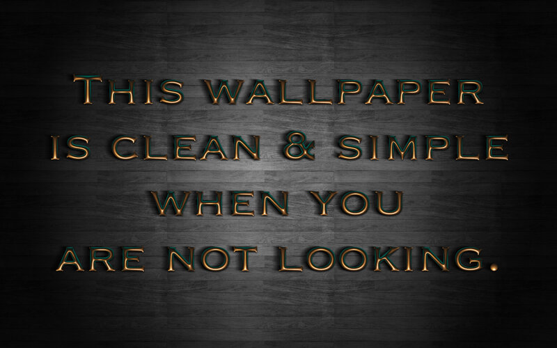 clean wallpaper text