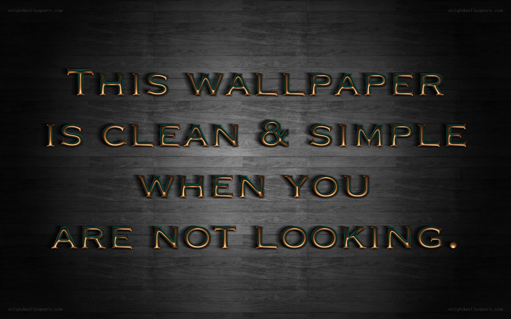 clean wallpaper text