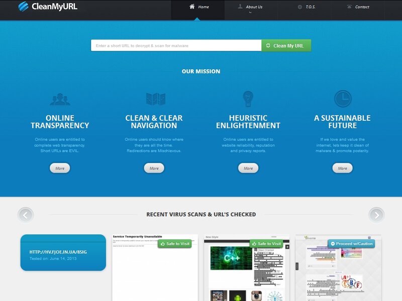 CleanMyURL Website