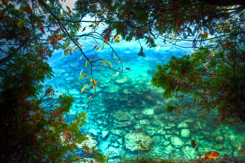 Clear Blue Lake Water