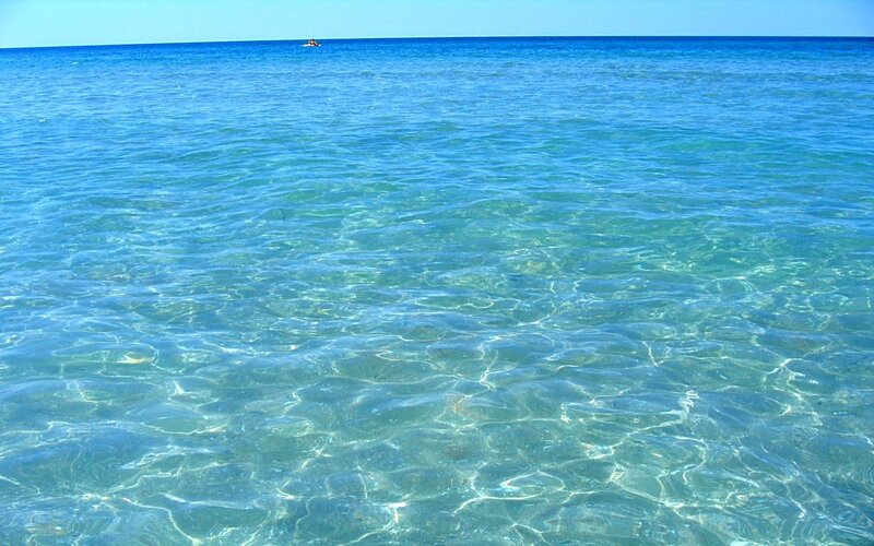 Clear blue ocean water