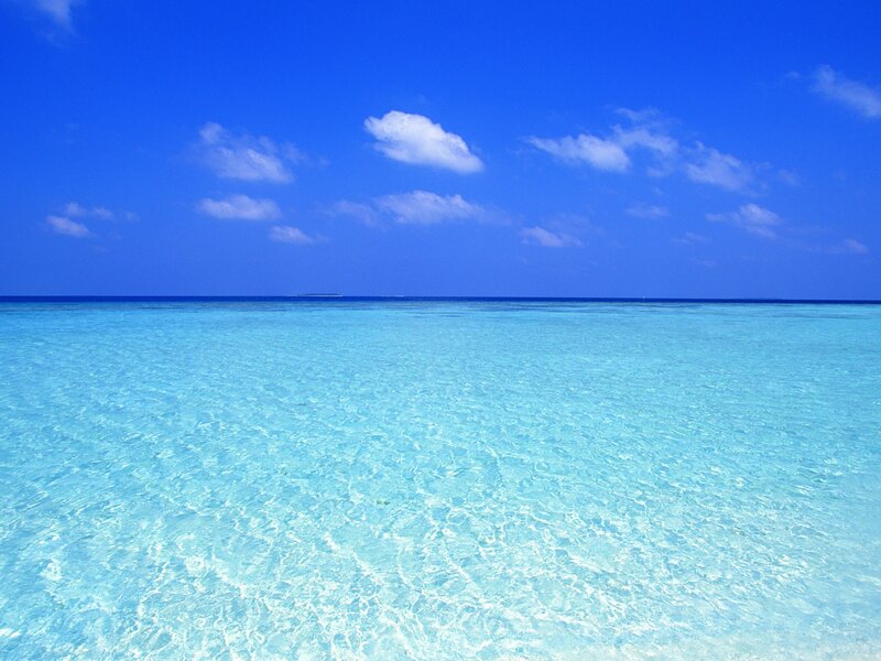 Clear blue ocean waters