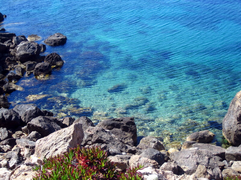 Clear Blue Water and Rocks