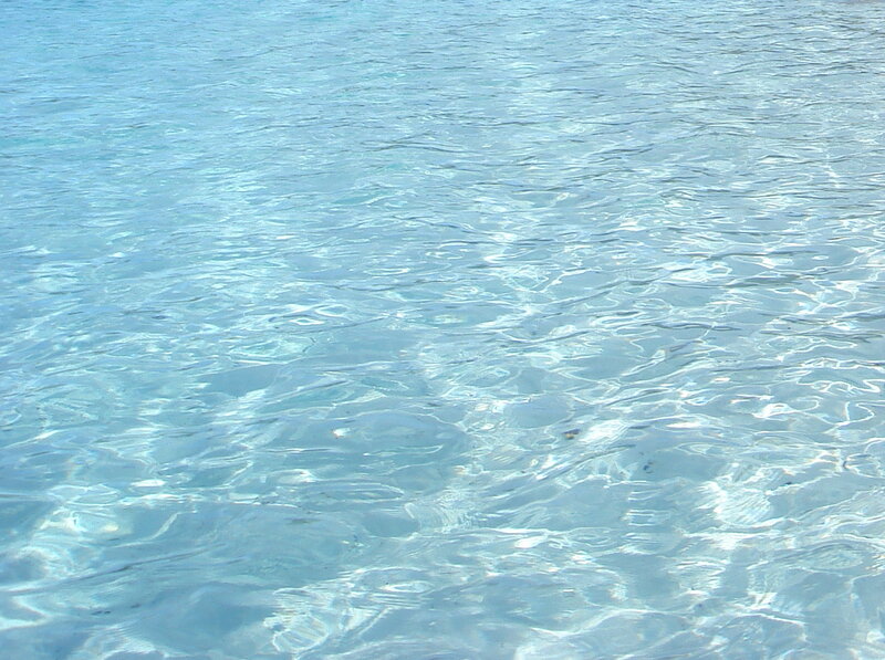 clear blue water surface