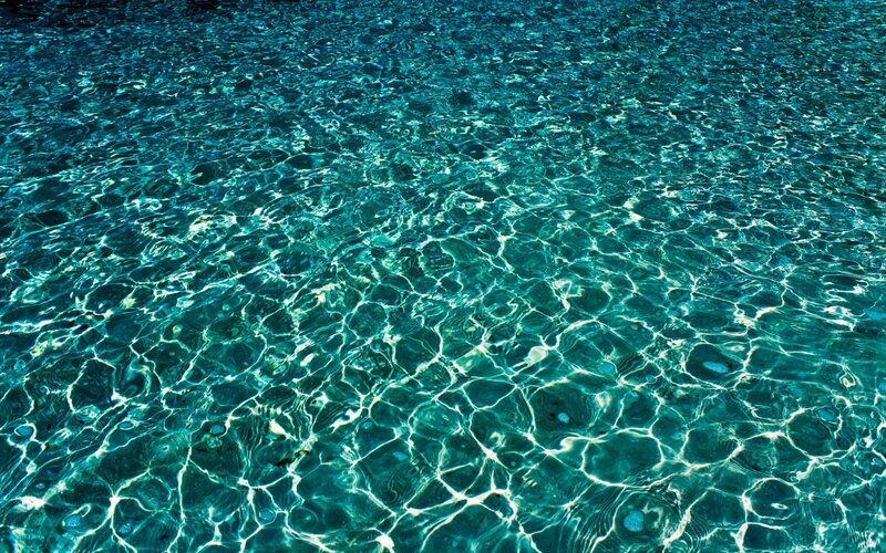 clear blue water surface