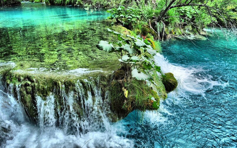 Clear Blue Waterfall