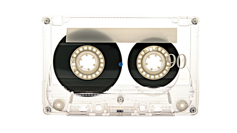 Clear Cassette Tape — White, Neutral
