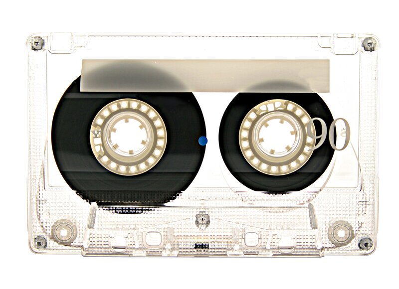 Clear Cassette Tape — White