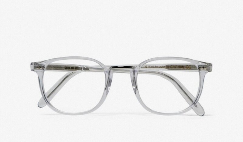 Clear frame glasses
