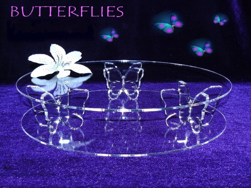 Clear Glass Butterfly Stand